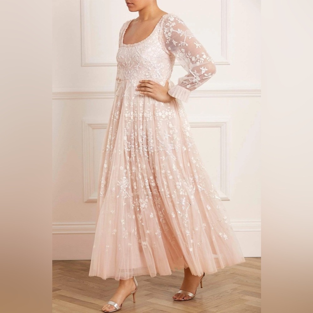 NEEDLE & THREAD Sweet Marie embroidered tulle gown